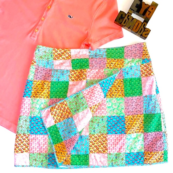 🐳VINEYARD VINES Women’s Patchwork Flap Skirt - Picture 7 of 16